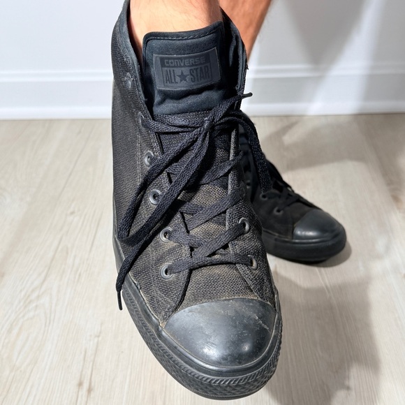 Converse Black Canvas High-Tops - Picture 6 of 15